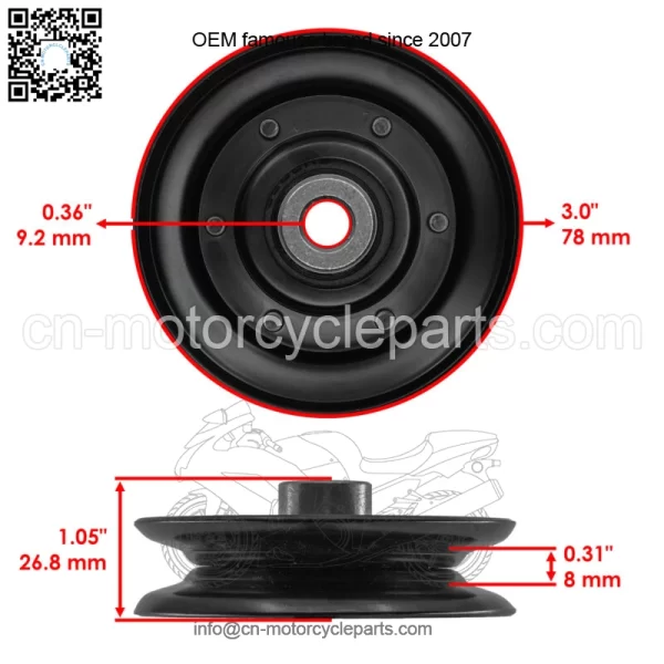 956-04002 956-04015 756-0981 756-04209 Drive Pulley & Belt For Cub Cadet LT1040 - Image 2