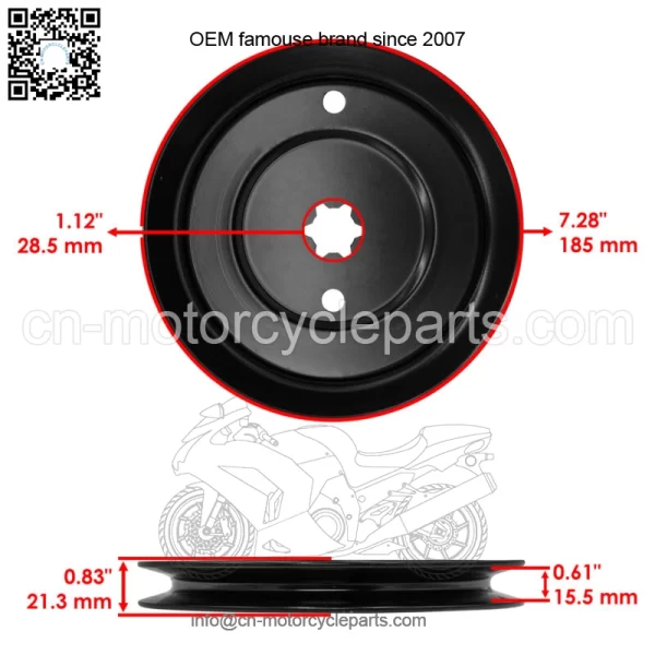 956-04002 956-04015 756-0981 756-04209 Drive Pulley & Belt For Cub Cadet LT1040 - Image 5