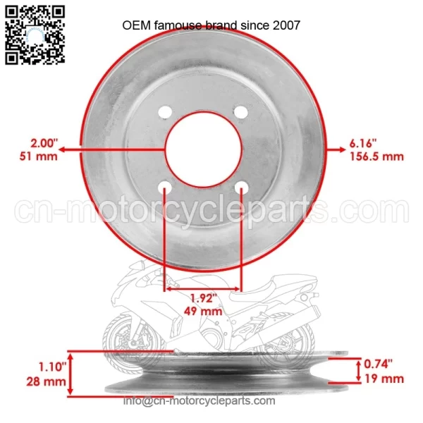 TCU26965 48" Deck Pulley For John Deere Q820 Z510 Z710 Z810 Z820 Z910 Z915 Z920 - Image 2