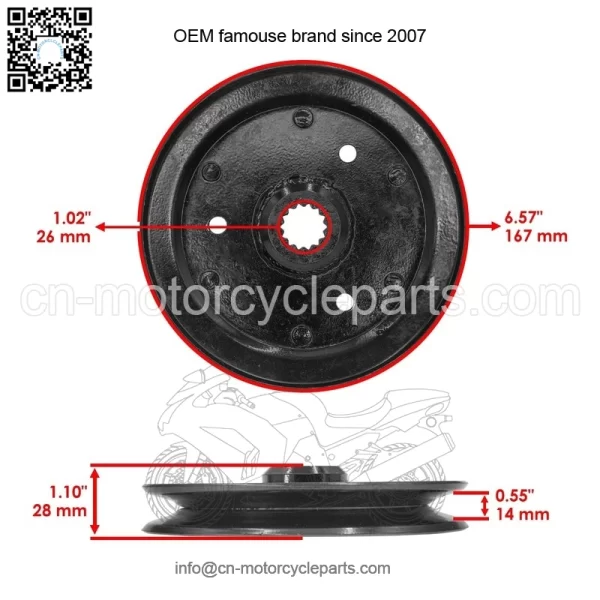 116-0675 1160675 52" Deck Spindle Pulley for Exmark Lazer Z E-Series Zero-Turn - Image 2