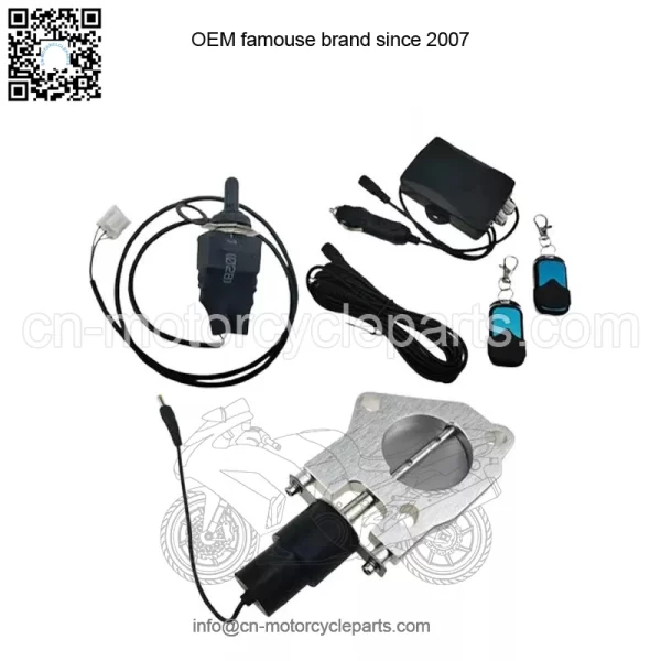 3-inch electric exhaust valve with remote control switch and manual