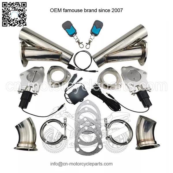 2.25-inch electric exhaust valve remote control and manual 2-in-1