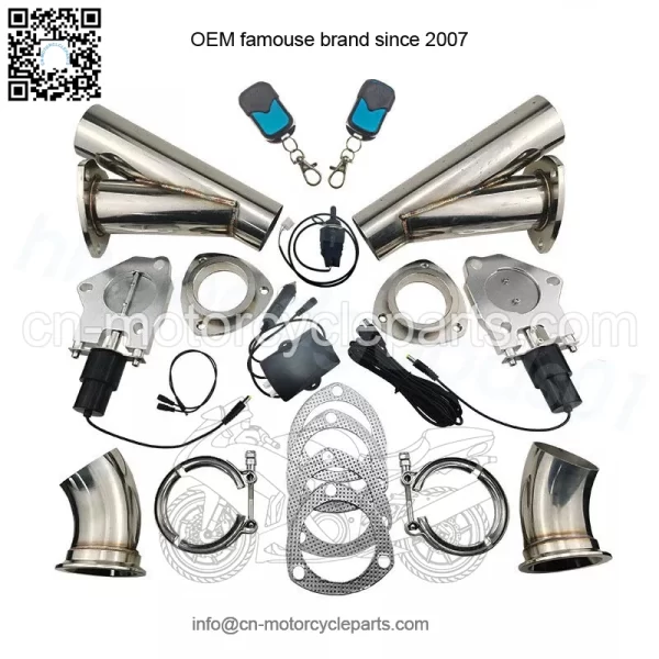 3-inch electric exhaust valve remote control and manual 2-in-1