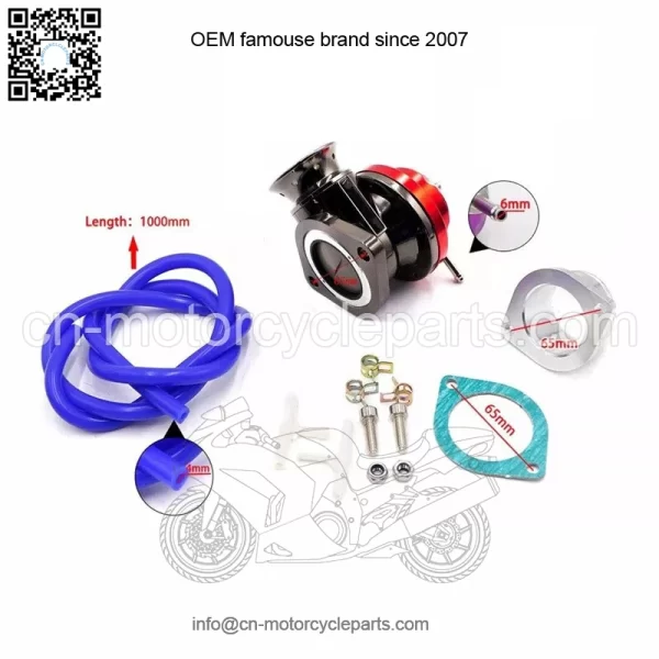 RS pressure relief valve with 63mm tee base # red - Image 2