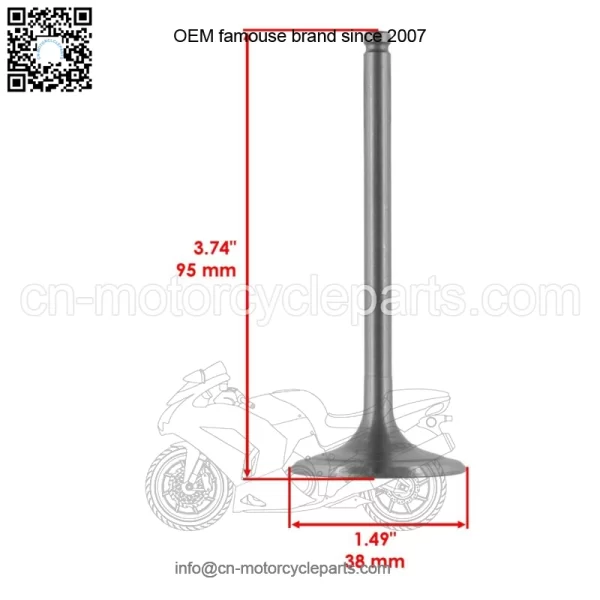 Intake & Exhaust Valve for Honda TRX420FE1 TRX420FM1 FourTrax Rancher 2014-2021 (For: Honda) - Image 2