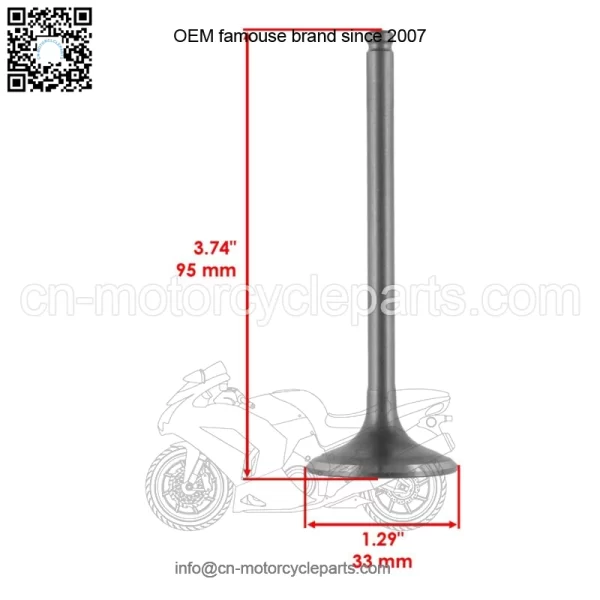 Intake & Exhaust Valve for Honda TRX420FE1 TRX420FM1 FourTrax Rancher 2014-2021 (For: Honda) - Image 3