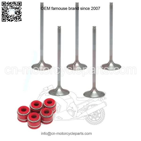 YFZ450 YFZ 450 Stock OEM Replacement Intake Exhaust Valves RED Seals - Image 2