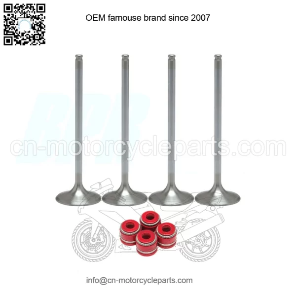 YFZ450 YFZ 450 Stock OEM Replacement Intake Exhaust Valves RED Seals - Image 5