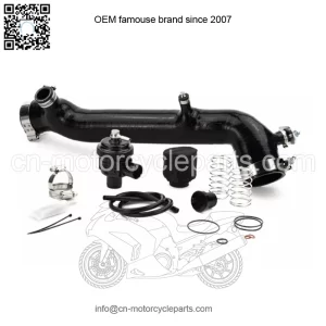 Black Silicone Charge Tube W BOV Polaris RZR Turbo R, XPT, XP4, Turbo S, Pro