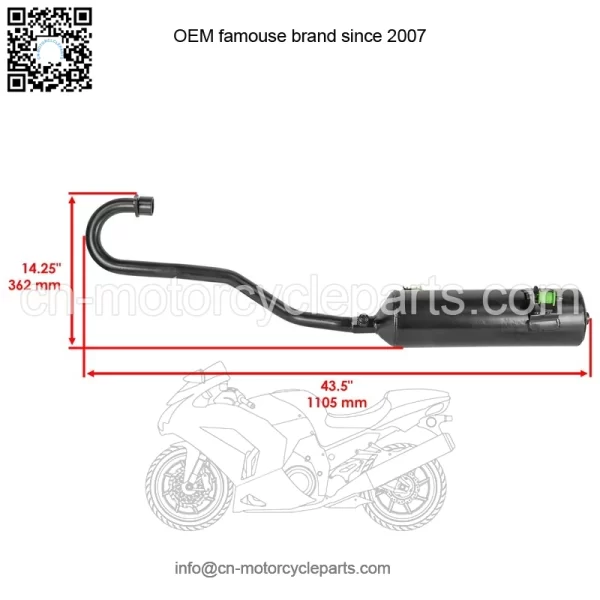 18300-HR3-A20 Exhaust Muffler For Honda FourTrax Rancher Foreman 4x4 2014-2024 - Image 2