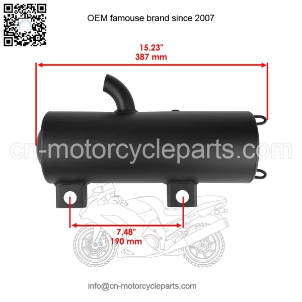 Polaris Scrambler 500 4X4/2X4 2000-2004 Exhaust Muffler Silencer Kit - Image 2