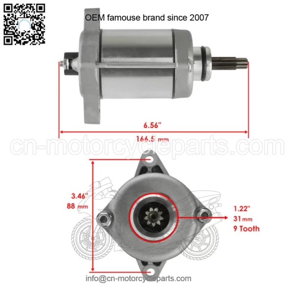 Starter for Honda TRX420TE TRX420TM Fourtrax Rancher ES 420cc 2007-2013 (For: Honda) - Image 2