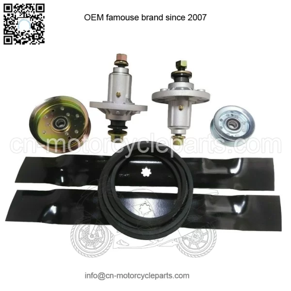 42" Mower Deck Rebuild Kit Fits JD LA115 100 Series Spindles Blades - Image 2