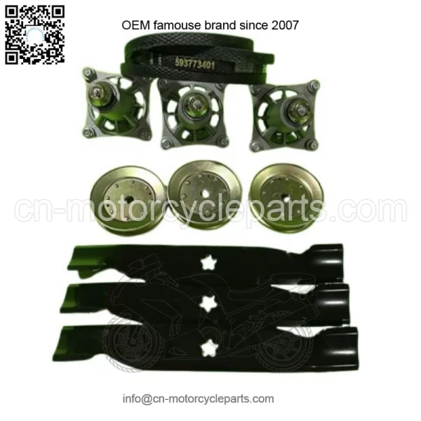 Husqvarna YTH24K48 48" Lawn Mower Deck Rebuild Kit Spindles Blades Belt Pulleys