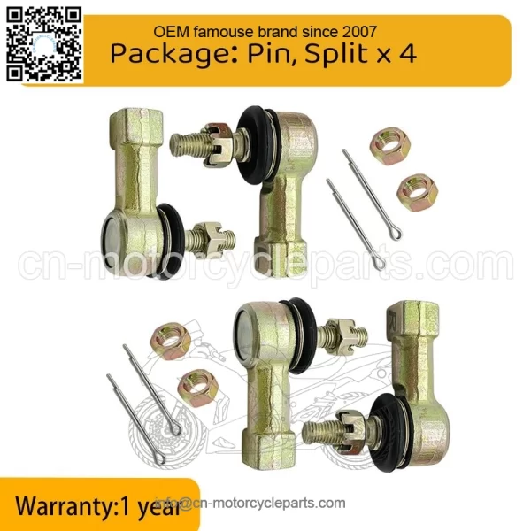Heavy Duty Chromoly Tie Rod Ends Kit for Honda TRX250R TRX400EX TRX450R TRX300EX - Image 3