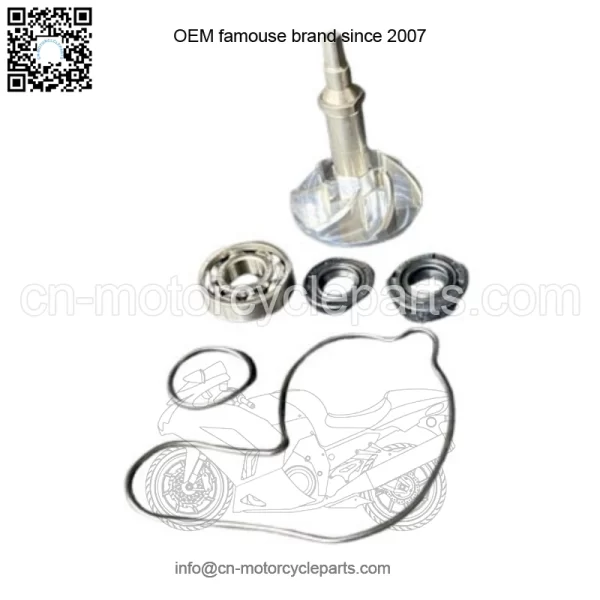 Water Pump with Bearing and Seal Rebuild Kit for Yamaha YFZ450