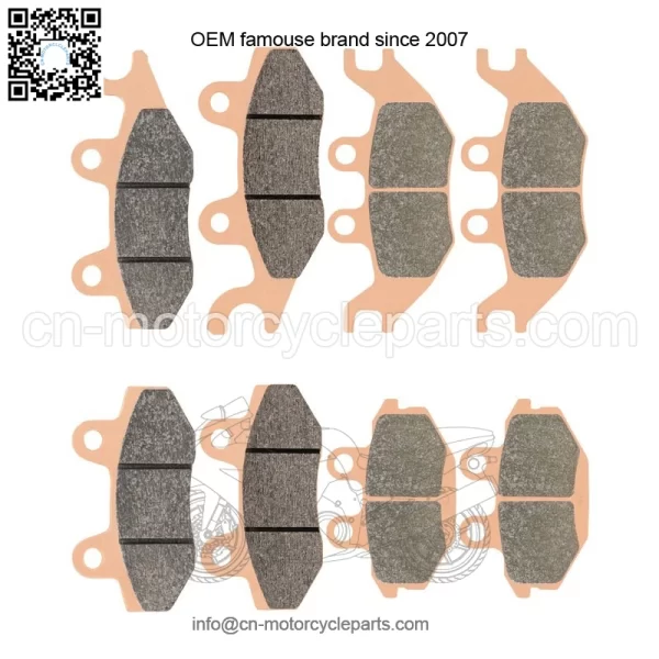 Front & Rear Sintered Brake Pads For Kawasaki KAF820 Mule PRO FX FXR FXT 16-2023