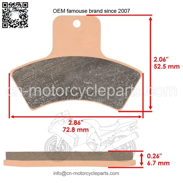 Polaris Scrambler 500 4X4 1998-2004 Front/Rear Brake Pads - Image 3