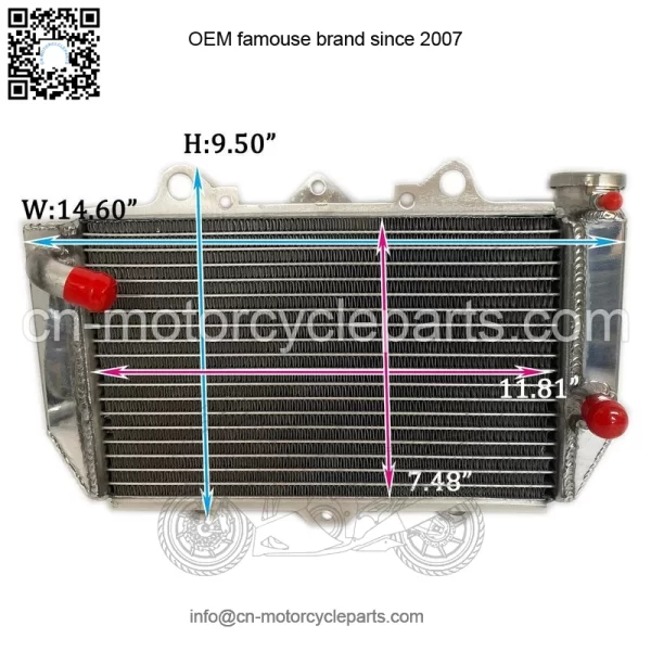 Aluminum Radiator For Yamaha YFZ450 YFZ 450 2003-2008 2007 2006 2005 2004 ATV - Image 2