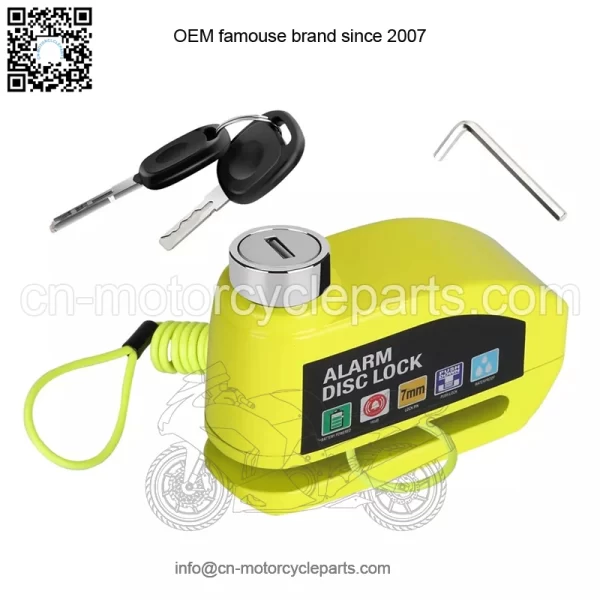 Anti-theft Brake Disc Lock Wheel Alarm Security Lock for Motorbike Bike Scooter - Image 2