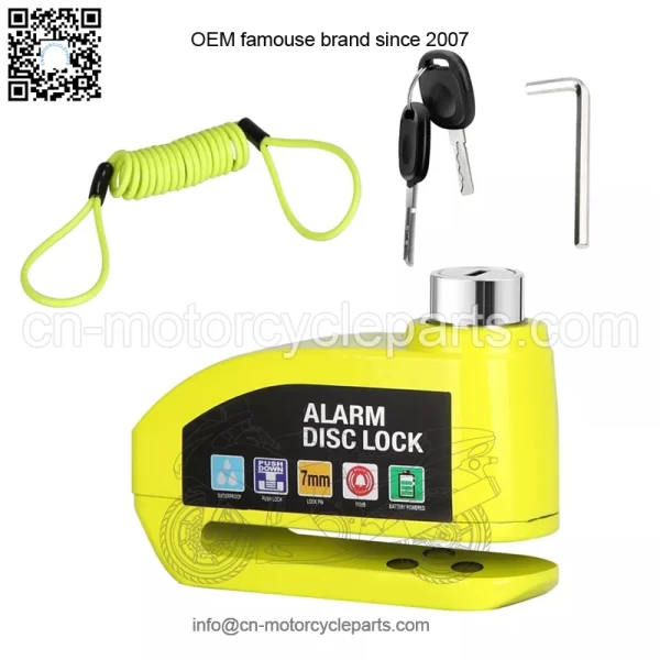 Anti-theft Brake Disc Lock Wheel Alarm Security Lock for Motorbike Bike Scooter - Image 3