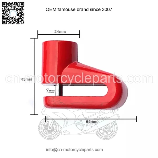 Anti Theft Disc Brake Rotor Wheel Lock For Scooter Bike Bicycle Motorcycle NEW - Image 2