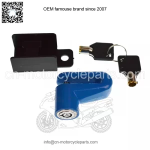 Anti Theft Brake Wheel Disk Lock For Motorcycle, Scooter, Bicycle Blue