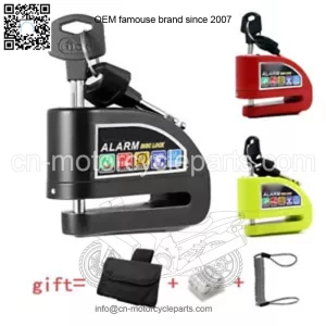 For Motorcycle Scooter Bicycle Anti-theft Wheel Disc Brake Lock Security Alarm
