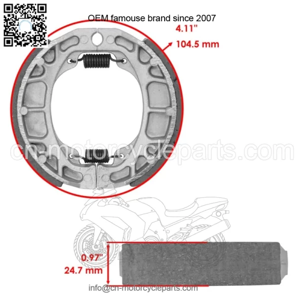 Front or Rear  Brake Shoes for Honda 45120-968-681 06450-178-932 06450-178-932 (For: Honda CT110) - Image 2