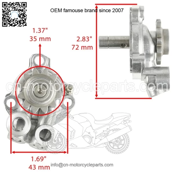 Oil Pump Assembly w/ Rotor fits Yamaha YFZ450 YFZ45LE YFZ450SE YFZ450V 2004-2006 - Image 2