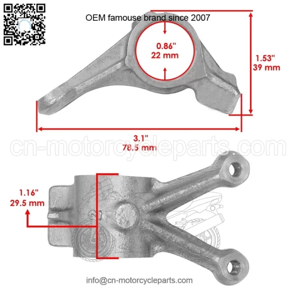 Polaris Scrambler 500 4X4 2012 Camshaft Exhaust Valve Rocker Arm - Image 2