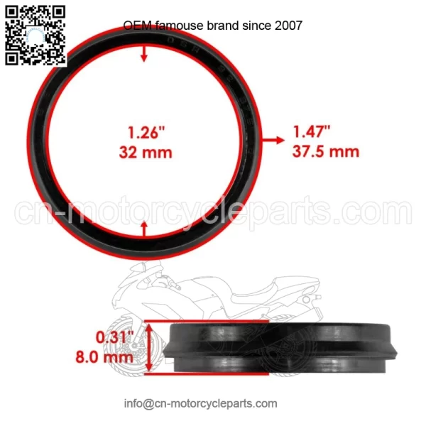 4 Sets Swing Arm Dust Seal Cap For Honda TRX450R Kickstart 2006 2007 2008 2009 (For: Honda) - Image 3