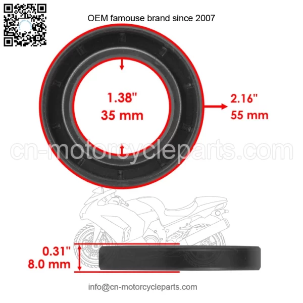 0402-325 Rear Gearcase Seal For Arctic Cat 400 4x4 Auto 2003-06 / 400 4x4 02-03 - Image 2