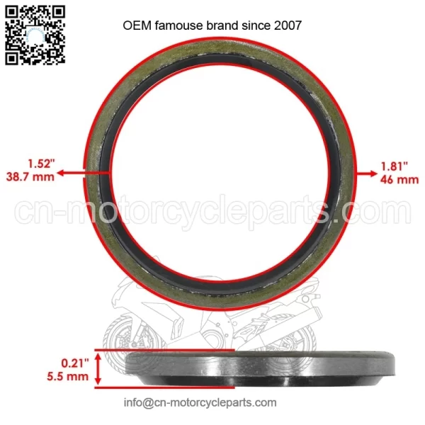 0830-189 Drum Shaft Seal For Arctic Cat Prowler 550 650 700 1000 - Image 2