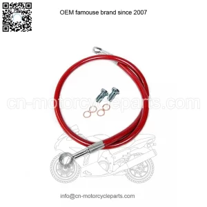 Streamline Steel Braided Rear Brake Line Stock Length Red TRX 400X TRX400EX