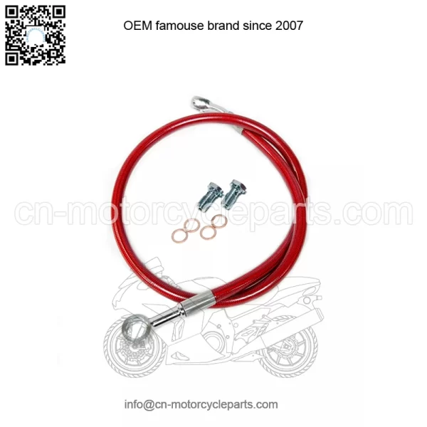 Streamline Steel Braided Rear Brake Line Stock Length Red TRX 400X TRX400EX