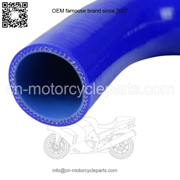 Blue For Yamaha YFZ450X 10-11/YFZ450R 2009-2013 Silicone Radiator Coolant Hoses - Image 2