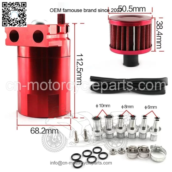 05008 Oil Breather #Red - Image 2