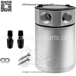 05018 Oil Breather Pot # Silver