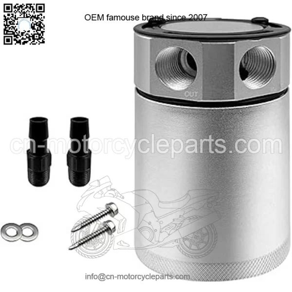 05018 Oil Breather Pot # Silver