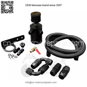 05018 Oil Breather Pot Oil Distribution Pipe-AN10# Black