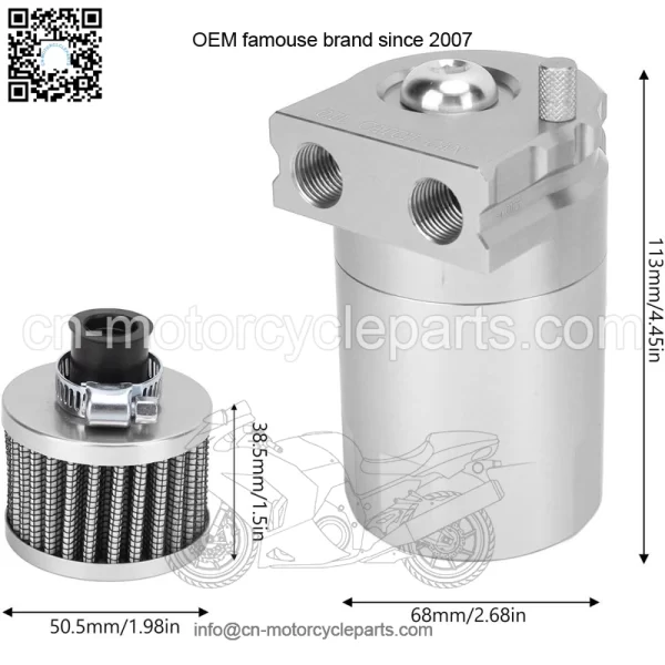 05030 oil breather with air filter # silver - Image 4