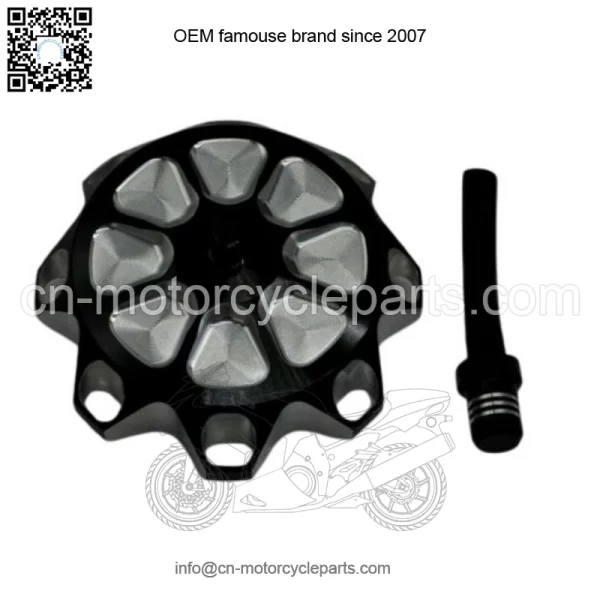 aluminum GAS CAP Yamaha Banshee YFZ450 Raptor 660 Warrior Blaster BLACK - Image 3
