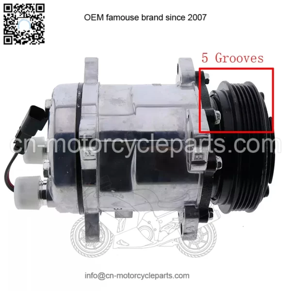 A/C Compressor QP5H11-1812 For Bobcat S550 S570 S590 S595 S650 T550 T590 E32 E35 - Image 2