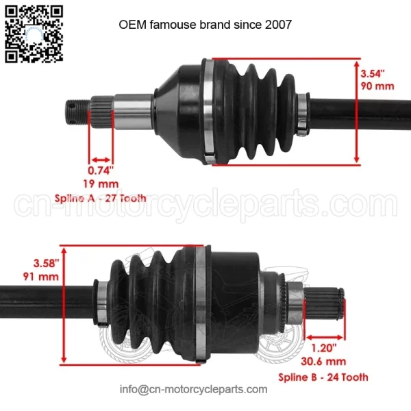 Front CV Axle For Arctic Cat Wildcat 4X 1000 2016-2018 Left or Right - Image 3