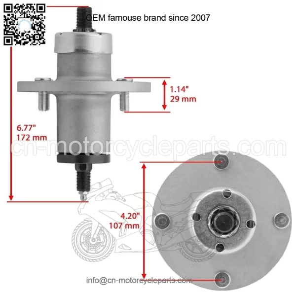 AM137483 M155979 48" Deck Spindle & Pulleys For John Deere Z245 Z255 Z355E - Image 2