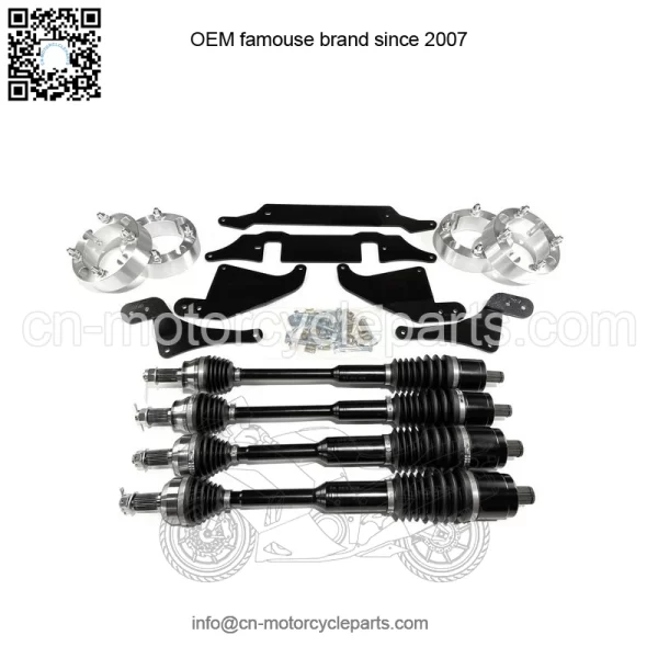 Axles 2" Lift Set with Wheel Spacers for Polaris RZR S 900 & S 1000