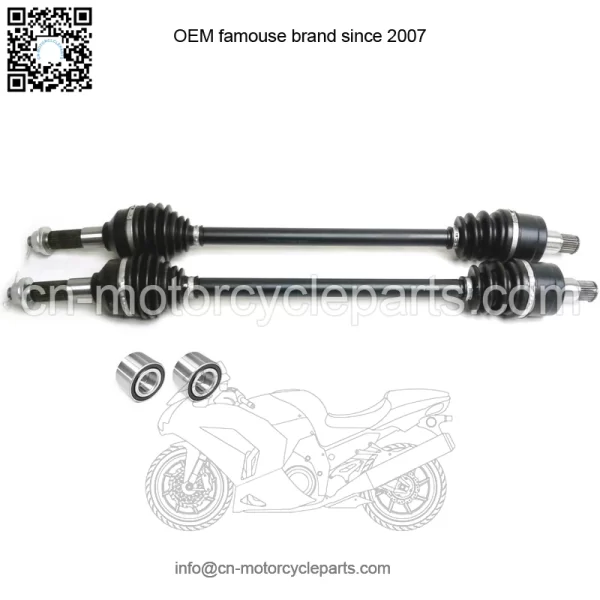 Set of Front Axles & Bearings for Kawasaki Mule Pro FX FXR FXT DX DTX
