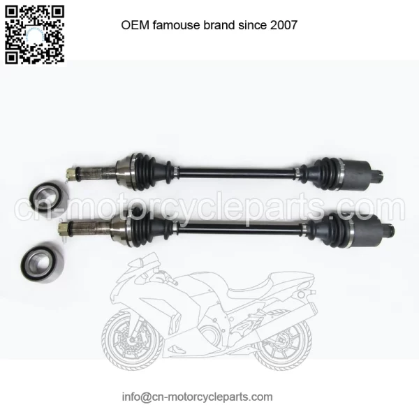 Set of Rear Axles & Wheel Bearings for Polaris Ranger 570 900 & 1000