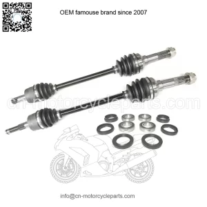 Set of Front Axles & Wheel Bearing Kits for Yamaha Rhino 450 / 660 04-09